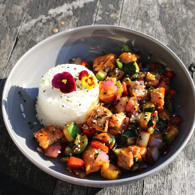 Salmon Teriyaki Bowl.