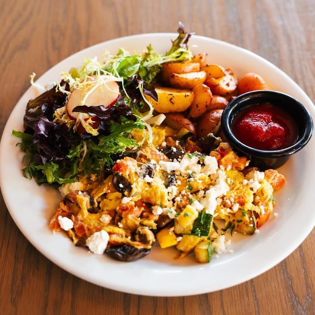 Veggies and Eggs.